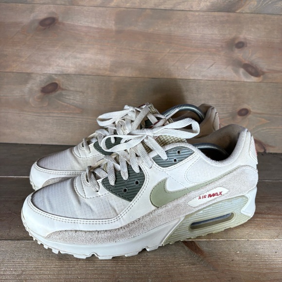 nike air max 90 mens size 9.5 shoes neutral olive green athletic running sneaker - Picture 1 of 8